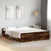 Image de vidaXL Cadre de lit et tiroirs chêne fumé 150x200 cm bois dingénierie lit lit de rangement cadre de lit double lit 3280290