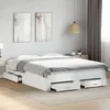 Image de vidaXL Cadre de lit avec tiroirs sans matelas blanc 140x200 cm 3280384