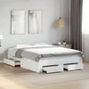 Image de vidaXL Cadre de lit avec tiroirs sans matelas blanc 120x190 cm 3280412