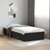 Image de vidaXL Cadre de lit avec tiroirs sans matelas noir 75x190 cm 3280441