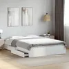 Image de vidaXL Cadre de lit avec tiroirs sans matelas blanc 160x200 cm 3280643