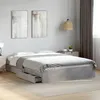 Image de vidaXL Cadre de lit avec tiroirs sans matelas gris béton 160x200 cm 3280646