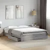 Image de vidaXL Cadre de lit à tiroirs sonoma gris 160x200 cm bois dingénierie lit lit de rangement cadre de lit double lit 3280648
