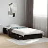 Image de vidaXL Cadre de lit avec tiroirs sans matelas noir 90x190 cm 3280707
