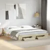 Image de vidaXL Cadre de lit avec tiroirs sans matelas chêne sonoma 200x200 cm 3280722