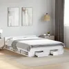 Image de vidaXL Cadre de lit avec tiroirs sans matelas blanc 150x200 cm 3280741