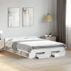 Image de vidaXL Cadre de lit avec tiroirs sans matelas blanc 120x190 cm 3280776