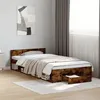 Image de vidaXL Cadre de lit avec tiroir sans matelas chêne fumé 90x190 cm 3280787