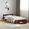 Image de vidaXL Cadre de lit avec tiroir sans matelas chêne fumé 90x200 cm 3280801