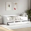 Image de vidaXL Lit de jour avec tiroirs sans matelas blanc 90x200 cm 3280818