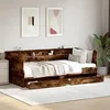 Image de vidaXL Lit de jour avec tiroirs sans matelas chêne fumé 100x200 cm 3280843