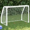 Image de Buts de football pour enfants 2 pcs avec ballon blanc métal