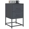 Image de vidaXL Tables de chevet 2 pcs anthracite 36x39x605 cm acier armoire armoire latérale support de téléphone table de 846463