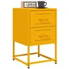 Image de vidaXL Tables de chevet 2 pcs jaune moutarde 36x39x60 5 cm acier armoire armoire latérale support de téléphone table de 846465