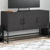 Image de vidaXL Meuble TV noir 1005x39x605 cm acier support TV buffet TV meuble multimédia banc TV armoire hifi centre de 846476