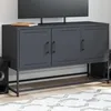 Image de vidaXL Meuble TV anthracite 1005x39x605 cm acier support TV buffet TV meuble multimédia banc TV armoire hifi centre 846478