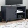 Image de vidaXL Meuble TV Armoire de Télévision avec Étagères Support Télé avec Rangement Salon Salle de Séjour Anthracite 846670