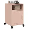 Image de vidaXL Tables de chevet 2 pcs rose 36x39x59 cm acier armoire meubles de chambre à coucher support de téléphone armoire 846719