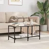 Image de vidaXL Table basse avec dessus en verre transparent 785x40x40cm acier table dappoint table de salon table à thé bout 845976