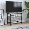 Image de vidaXL Meuble TV avec dessus en verre sonoma gris bois dingénierie support TV armoire média armoire hifi unité TV 846057