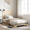 Image de vidaXL Cadre de lit avec tête de lit 90x200 cm bois de pin massif lit meuble de chambre à coucher lit en bois lit 3281568