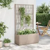Image de vidaXL Jardinière avec Treillis Lit Surélevé Bac à Fleurs Pot de Plantes Boîte à Fleurs Jardin Patio Terrasse Extérieur 368781