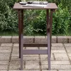 Image de vidaXL Table d’appoint pliable marron bois de peuplier massif 4008872