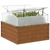Image de vidaXL Jardinière de jardin avec serre acier résistant aux intempéries jardinière jardinière de patio jardinière à pommes 4008962