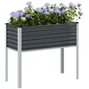 Image de vidaXL Jardinière anthracite 100x45x90 cm acier jardinière dextérieur bac à fleurs bac à tomates 4008972