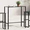 Image de vidaXL Table de bar noir 100x50x110 cm acier enduit de poudre table de bar de petit-déjeuner table de bar de cuisine 4009268