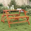 Image de vidaXL Table de pique-nique avec bancs sapin massif 2 en 1 convertible banc de pique-nique banc de pique-nique de jardin 4008992