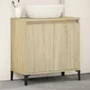 Image de vidaXL Meuble dévier chêne sonoma 58x33x60 cm bois dingénierie meuble de salle de bain meuble sous lavabo de salle de 847408