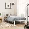 Image de vidaXL Cadre de lit métal avec tête de lit blanc 90x200 cm lit simple meuble de chambre à coucher lit dinvité lit 376170