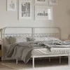 Image de vidaXL Tête de lit de remplacement métal blanc 200 cm 376687
