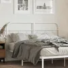 Image de vidaXL Tête de lit de remplacement métal blanc 140 cm 377199