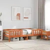 Image de vidaXL Cadre de lit sans matelas cire marron 75x190 cm bois pin massif 846984