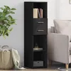 Image de vidaXL Buffet haut noir 30x42 5x124 cm bois dingénierie buffet placard armoire latérale armoire armoire de rangement 846153