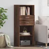 Image de vidaXL Buffet haut chêne marron 50x425x124 cm bois dingénierie buffet placard armoire latérale armoire armoire de 846179