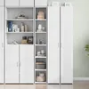 Image de vidaXL Buffet haut blanc 30x41x185 cm bois dingénierie 846411