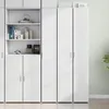 Image de vidaXL Buffet haut blanc 30x425x185 cm bois dingénierie buffet armoire de rangement panneau latéral armoire armoire 3281392