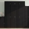 Image de vidaXL Buffet haut noir 70x425x185 cm bois dingénierie buffet armoire de rangement panneau latéral armoire armoire 3281428
