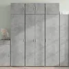 Image de vidaXL Buffet haut gris béton 70x425x185 cm bois dingénierie buffet armoire de rangement panneau latéral armoire 3281430