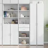 Image de vidaXL Buffet haut blanc 50x42 5x185 cm bois dingénierie buffet placard armoire latérale armoire armoire de rangement 3281455