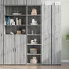 Image de vidaXL Buffet haut sonoma gris 45x41x185 cm bois dingénierie buffet armoire de rangement armoire haute armoire armoire 3281678