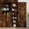 Image de vidaXL Buffet haut chêne fumé 50x41x185 cm bois dingénierie 3281684