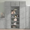 Image de vidaXL Buffet haut gris béton 70x41x185 cm bois dingénierie buffet placard armoire latérale armoire armoire de 3281690