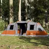 Image de vidaXL Tente familiale tunnel 6 personnes gris imperméable tente abri de camping abri de jardin tente de camping abri 4009418