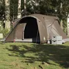 Image de vidaXL Tente familiale à dôme 6 personnes marron imperméable tente abri de camping abri de jardin tente de camping abri