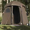 Image de vidaXL Tente de douche 2 personnes marron imperméable tente tente de jardin abri dextérieur tente de camping abri de 4009537