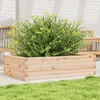 Image de vidaXL Jardinière 90x60x23 cm bois de pin massif jardinière dextérieur bac à fleurs boîte à plantes jardinière de 847233